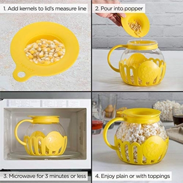 Ecolution Microwave Popcorn Popper with Temperature Safe Glass