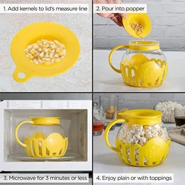 Ecolution Microwave Popcorn Popper with Temperature Safe Glass