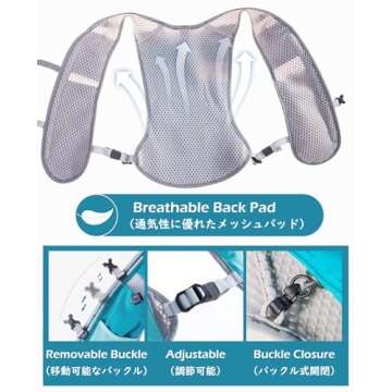 TRIWONDER Hydration Pack Backpack 5L Marathoner Running Race Hydration Vest (Black - with 1.5L Water Bladder)