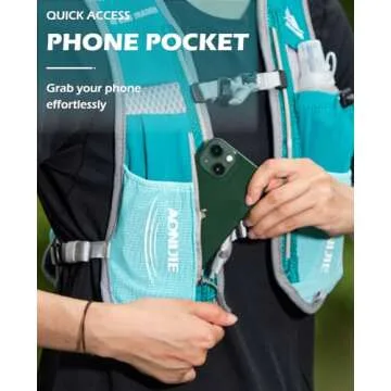 TRIWONDER Hydration Pack Backpack 5L Marathoner Running Race Hydration Vest (Black - with 1.5L Water Bladder)