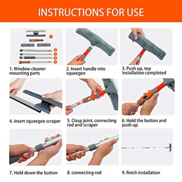 Professional Window Squeegee Cleaner for Easy Window Washing