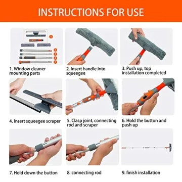 Professional Window Squeegee Cleaner for Easy Window Washing