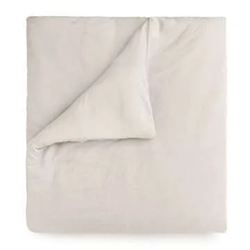 Welhome Premium Relaxed Linen Cotton Duvet Cover 3-Piece Sets with Pillow Shams | Queen | Fawn Brown | 88"x 92" | Supersoft | Superior Comfort | Durable | Breathable | All Season | Moisture Wicking
