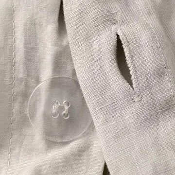 Welhome Premium Relaxed Linen Cotton Duvet Cover 3-Piece Sets with Pillow Shams | Queen | Fawn Brown | 88"x 92" | Supersoft | Superior Comfort | Durable | Breathable | All Season | Moisture Wicking