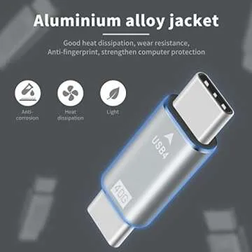 Duttek USB C Male to Male Adapter 40Gbps Transfer