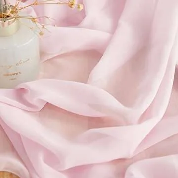 Yourose 5PCS 10ft-29x120 Inches Blushing Pink Chiffon Table Runner ,Gauze Table Runner,Rustic Sheer Fabric for Romantic Wedding Decorations,Baby Shower and Birthday Party Table Decorations