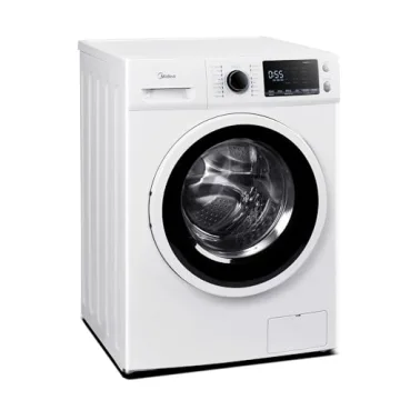 Midea MLH25N7BWW Compact Front-Load Washer - 24" Energy & Space-Saving with Steam Care