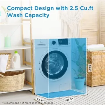Midea Compact Front-Load Washer 24" Space-Saving Design
