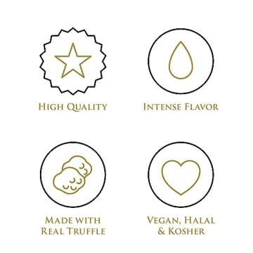 TruffleHunter - Black & White Truffle Oil Set - Extra Virgin Olive Oil for Cooking & Seasoning - 3.38 Oz X2