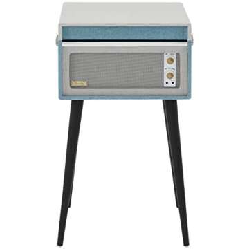 Crosley CR6233E-TN Dansette Bermuda Bluetooth in/Out Portable Vinyl Record Player Turntable with Aux-in, Tourmaline