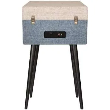 Crosley CR6233E-TN Dansette Bermuda Bluetooth in/Out Portable Vinyl Record Player Turntable with Aux-in, Tourmaline