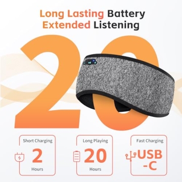 Bluetooth 6.0 Sleep Headphones - 20H Playtime & HD Stereo Speakers