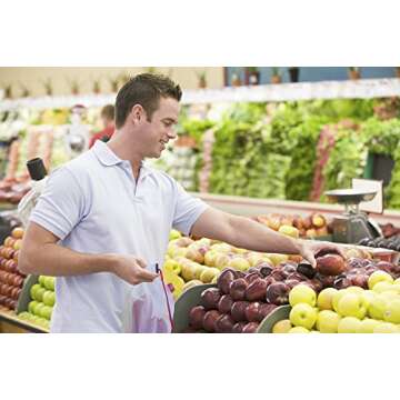 BahrEco Reusable Produce Bags - Premium Washable Mesh Bags for Grocery Shopping & Storage of Fruit Vegetable & Garden Produce - Eco Friendly Net Bags 5 Pack