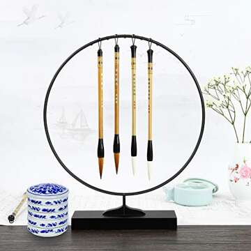 Fitlyiee 5 Layers Mixing Trays Set – Round Porcelain Watercolor Palettes