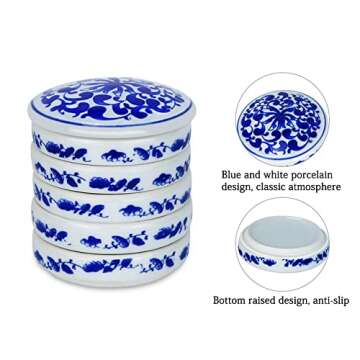 Fitlyiee 5 Layer Porcelain Mixing Trays Set