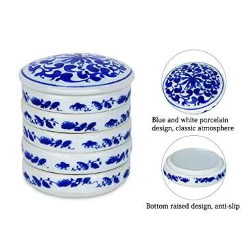 Fitlyiee 5 Layer Porcelain Mixing Trays Set