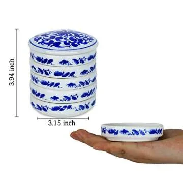 Fitlyiee 5 Layer Porcelain Mixing Trays Set