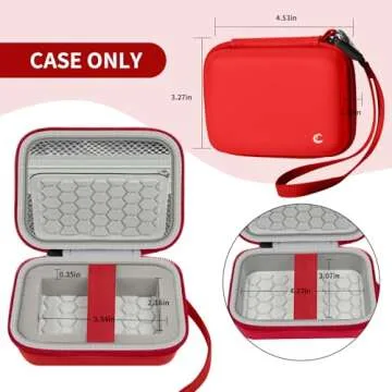 Carrying & Protective Case for Digital Camera, AbergBest 21 Mega Pixels 2.7" LCD Rechargeable HD/Kodak Pixpro/Canon PowerShot ELPH 180/190 / Sony DSCW800 / DSCW830 Cameras for Travel - Red