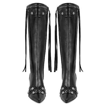 Dsevht Stiletto Boots for Women - Stylish Knee High Design