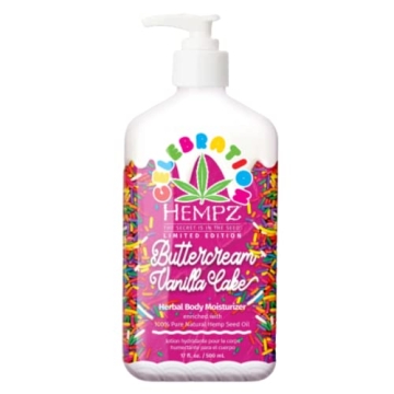 Hempz Body Lotion - Buttercream Vanilla Cake Celebration - Limited Edition Daily Moisturizing Cream,...