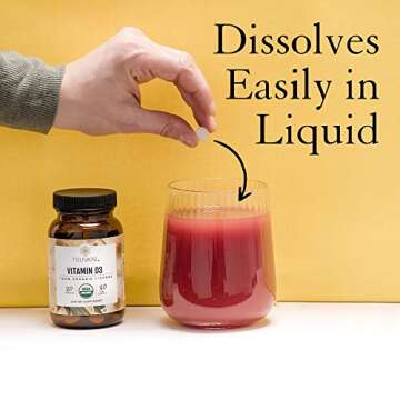 Truvani Organic Vitamin D3 - Plant-Based, USDA Organic, Gluten-Free, Non-GMO, Vegan D3 Supplement - Supports Bone, Immune & Brain Health - 30 Tablets