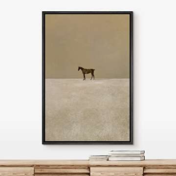 IDEA4WALL Framed Canvas Print Wall Art Girls Bedroom Decor Trendy Horse Portrait Posters Animals Ill...