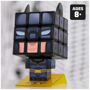 Rubik’s Cube, Batman Cuber – Iconic Fidget Toy & Desk Decor for Batman Fans, Ages 8 & Up