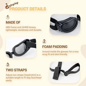 Stylish Dog Sunglasses for Small Breeds, UV Protection Gift