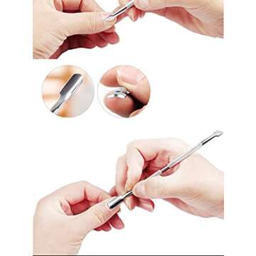 Nail Soaking Bowl 2PCS+Nail Art Tool 3PCS,Nail Gel Polish Remover Soak Off Bowl Polish Remove Wash Soaker Manicure Spa Tool (pink)