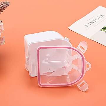 Nail Soaking Bowl 2PCS+Nail Art Tool 3PCS,Nail Gel Polish Remover Soak Off Bowl Polish Remove Wash Soaker Manicure Spa Tool (pink)