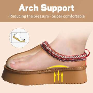 Stylish MetricFalcon Women's Platform Mini Boots Slippers