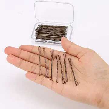 AIEX 50Pcs Hair Pins Kit Hair Clips Secure Hold Bobby Pins Hair Clips for Women Girls and Hairdressing Salon (Brown)