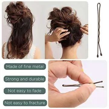AIEX 50Pcs Hair Pins Kit Hair Clips Secure Hold Bobby Pins Hair Clips for Women Girls and Hairdressing Salon (Brown)
