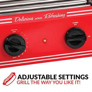 Retro Coca-Cola Hot Dog Roller - Cooks 8 Hot Dogs