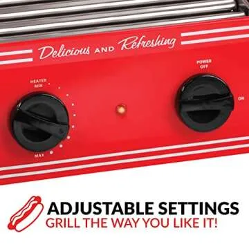 Retro Coca-Cola Hot Dog Roller - Cooks 8 Hot Dogs