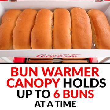 Retro Coca-Cola Hot Dog Roller - Cooks 8 Hot Dogs