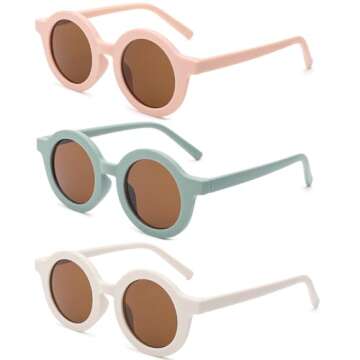 DIMENSIP Toddler Sunglasses - Stylish UV400 Kid's Glasses