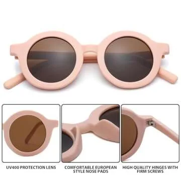 DIMENSIP Toddler Sunglasses - Stylish UV400 Kid's Glasses
