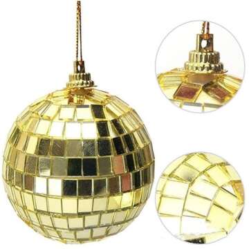 12 Pcs 2-Inch Mirror Disco Balls for Parties and Weddings