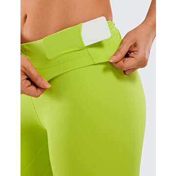 CRZ YOGA Women's Naked Feeling Workout Capris Leggings 19" - Gym Compression Tummy Control Yoga Capri Pants