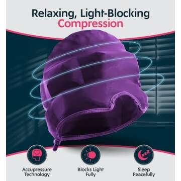 Magic Gel Migraine Ice Head Wrap | Real Migraine & Headache Relief | The Original Headache Cap | Cold, Comfortable, Dark & Cool; Endorsed by Physicians, Loved by Thousands - (2 Pack, Purple)