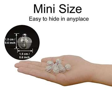 JJGoo 30Pcs Multicolor LED Balloon Lights, Waterproof Flash Round Tiny Led Light for Paper Lantern Easter Egg Pumkin Birthday Party Wedding Decoration