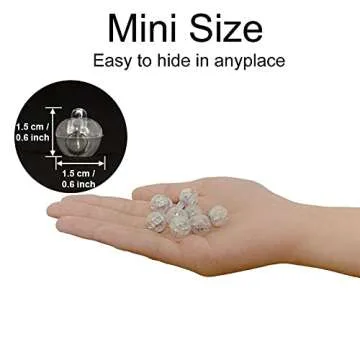 JJGoo 30Pcs Multicolor LED Balloon Lights, Waterproof Flash Round Tiny Led Light for Paper Lantern Easter Egg Pumkin Birthday Party Wedding Decoration