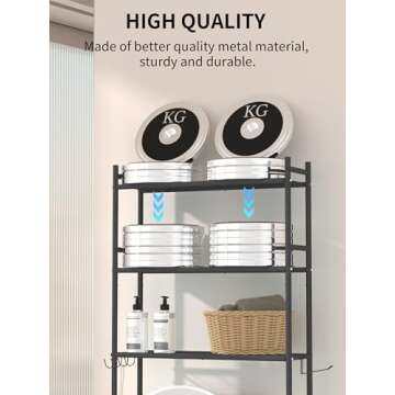 GloTika 3-Tier Over The Toilet Storage Solution