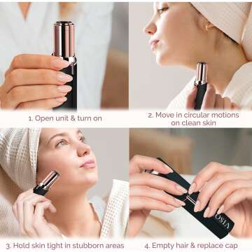 VISOFO Women's Electric Facial Hair Removal Razor