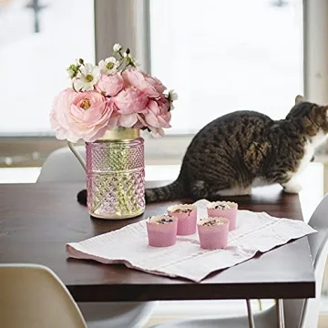 Elegant 2-Pack Flower Vase Glass Set in Blush Pink