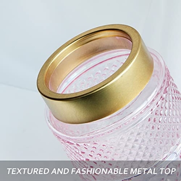 Elegant 2-Pack Flower Vase Glass Set in Blush Pink