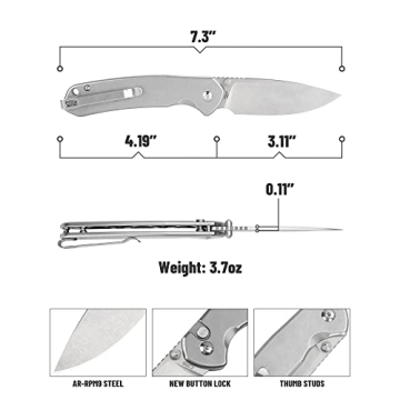 CJRB Pyrite Folding Knife with Durable AR-RPM9 Blade