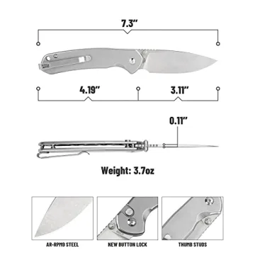 CJRB Pyrite Folding Knife with Durable AR-RPM9 Blade