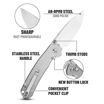 CJRB Pyrite Folding Knife with Durable AR-RPM9 Blade